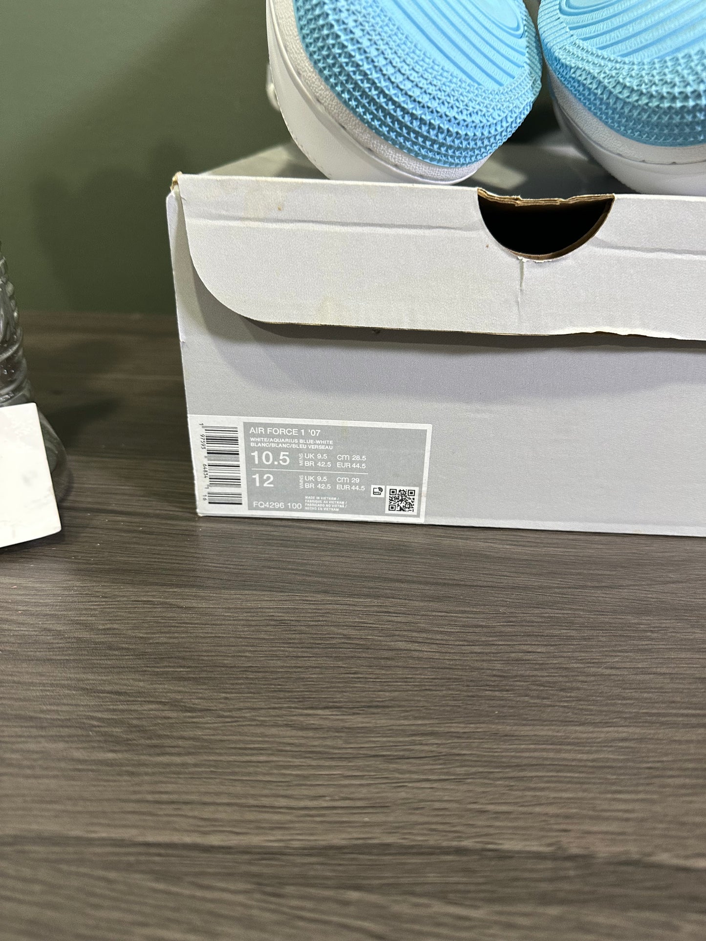Air Force 1 White Aquarius Blue