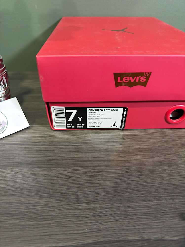 Jordan 4 Levi’s Black (Levi’s Tag) (GS)