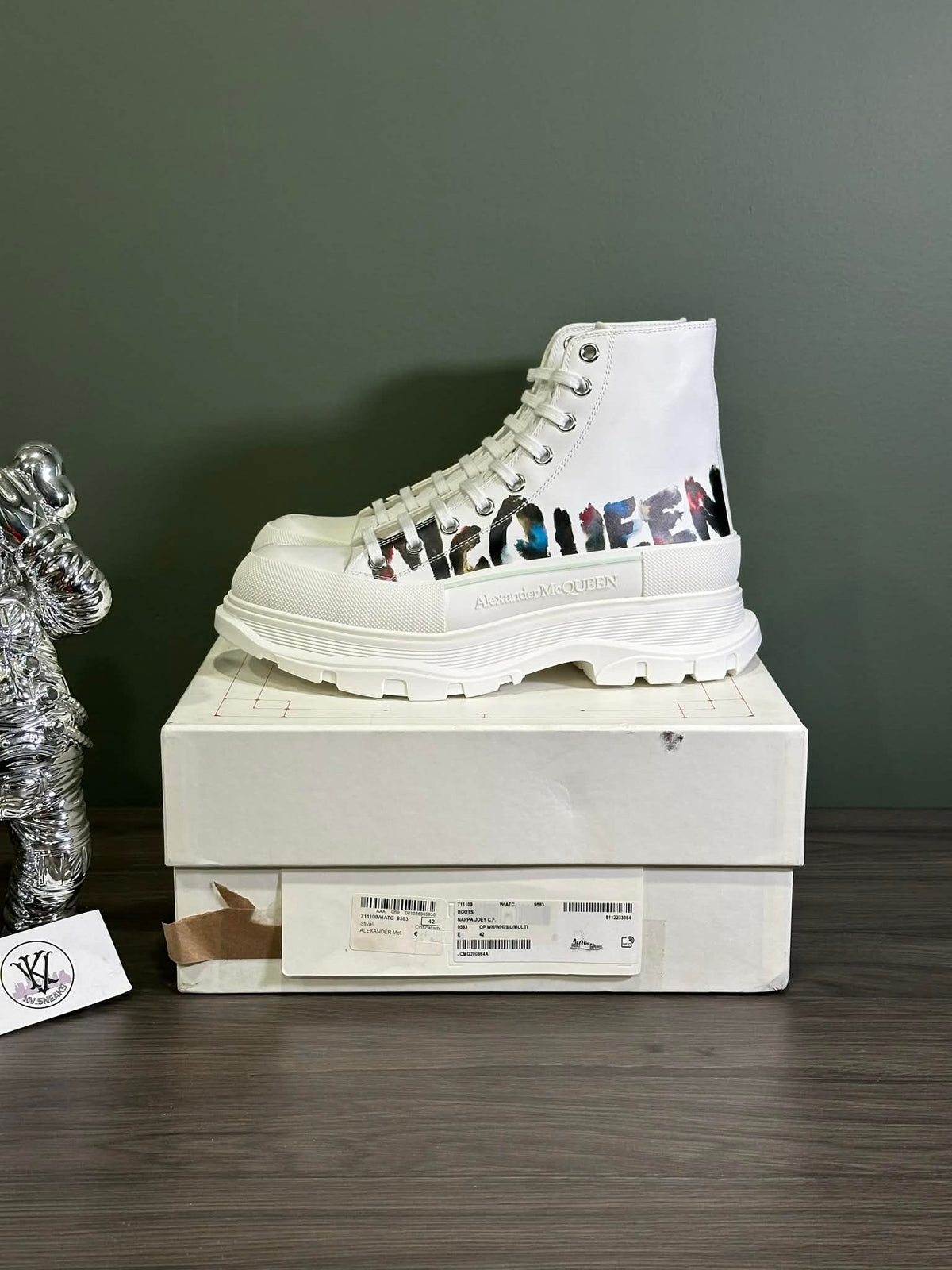 ALEXANDER MCQUEEN TREAD SLICK BOOT GRAFFITI