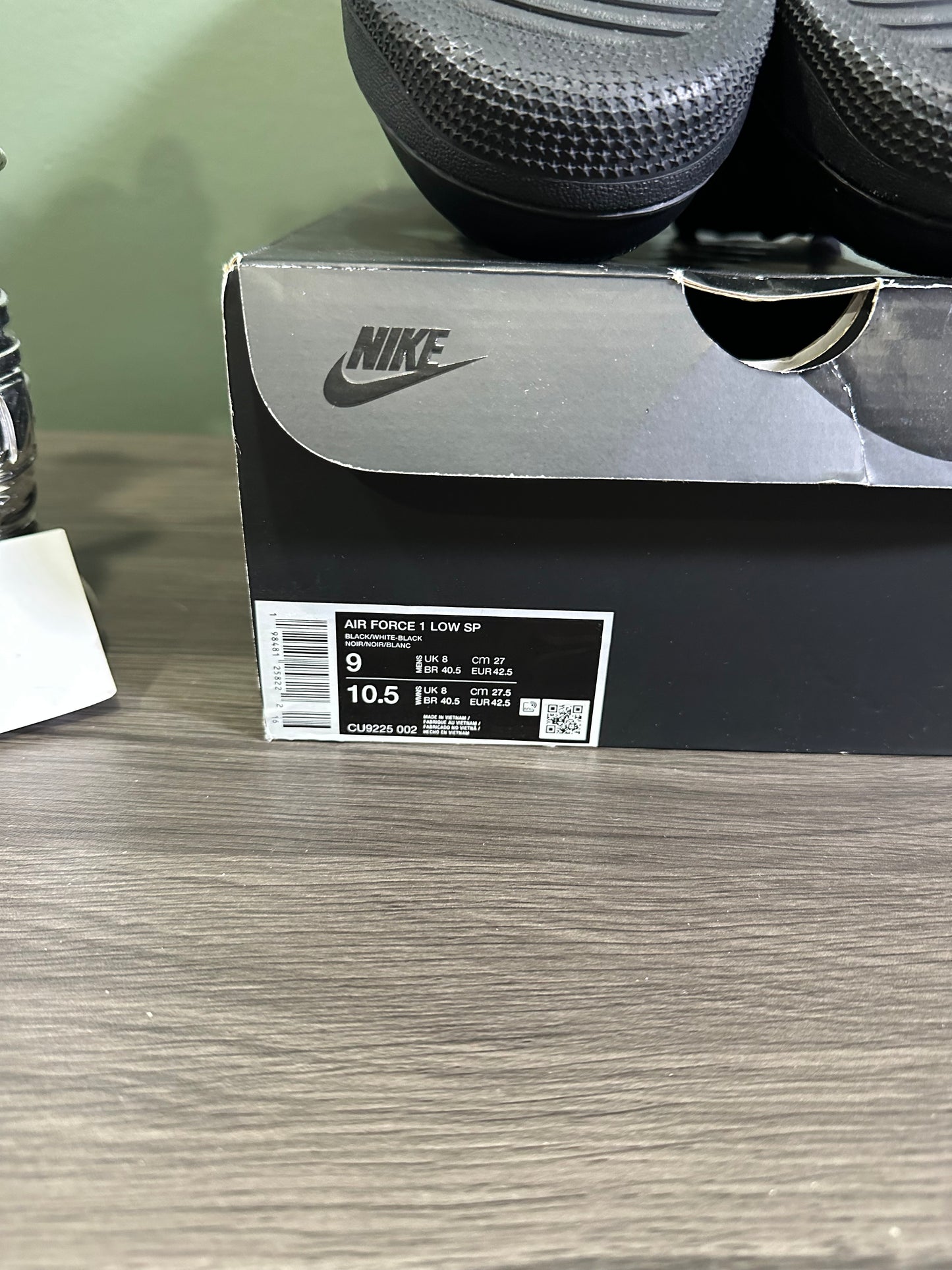 Air Force 1 Supreme Black White