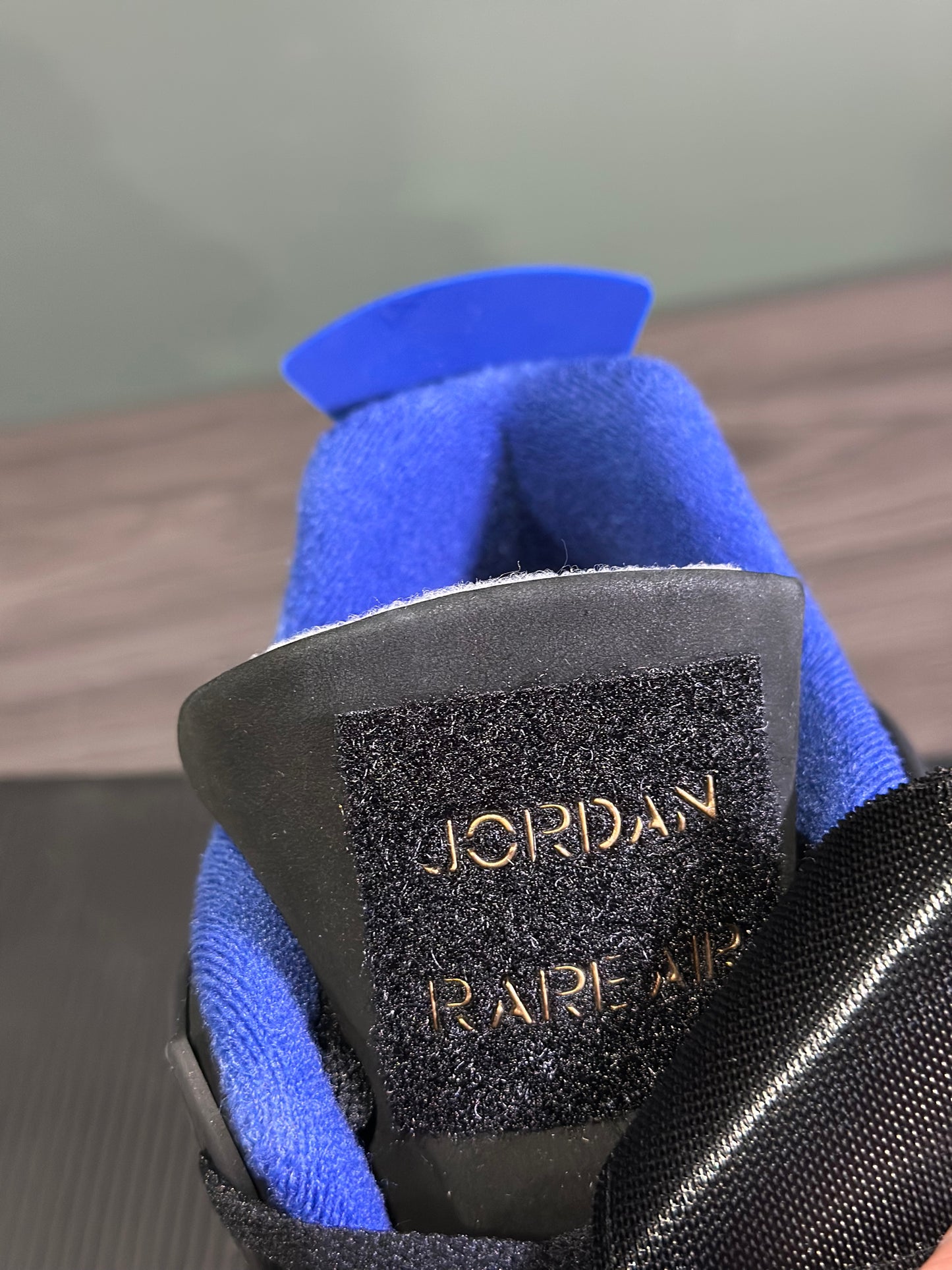 Jordan 4 Rare Air Gold Lettering