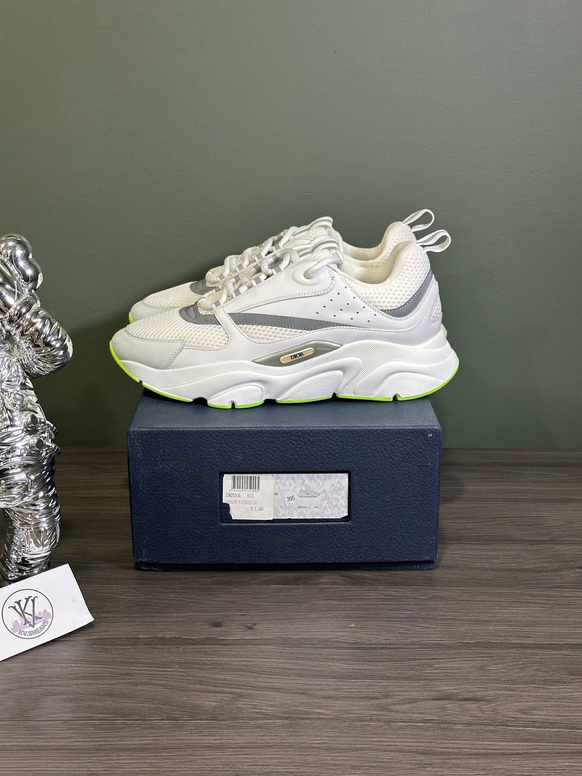 DIOR B22 WHITE SILVER FLUO GREEN
