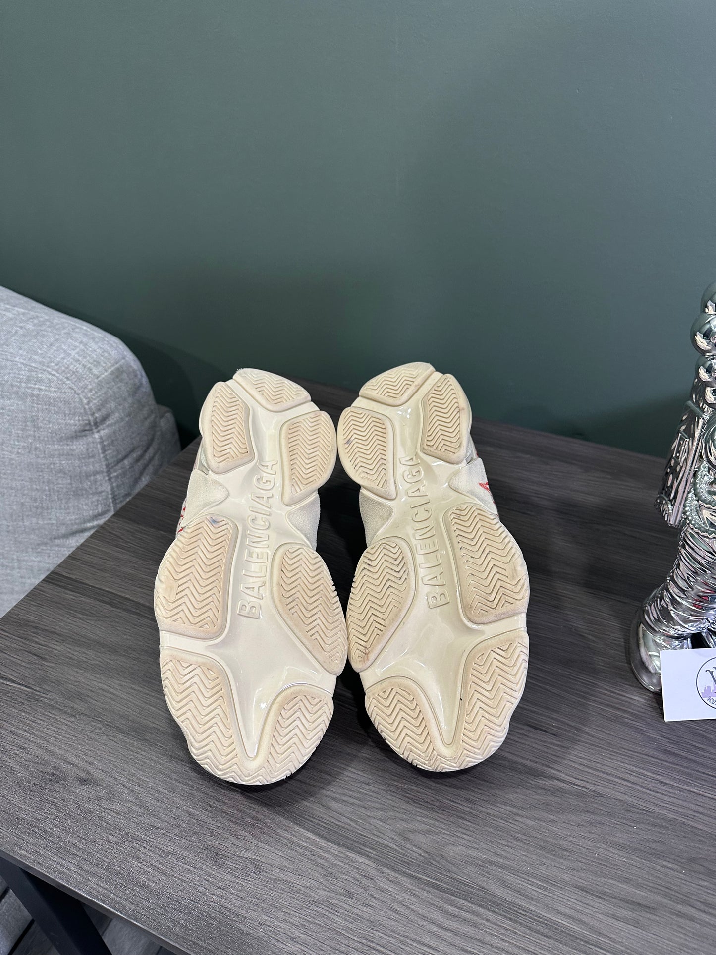 Balenciaga Triple S DIY Metal White Red