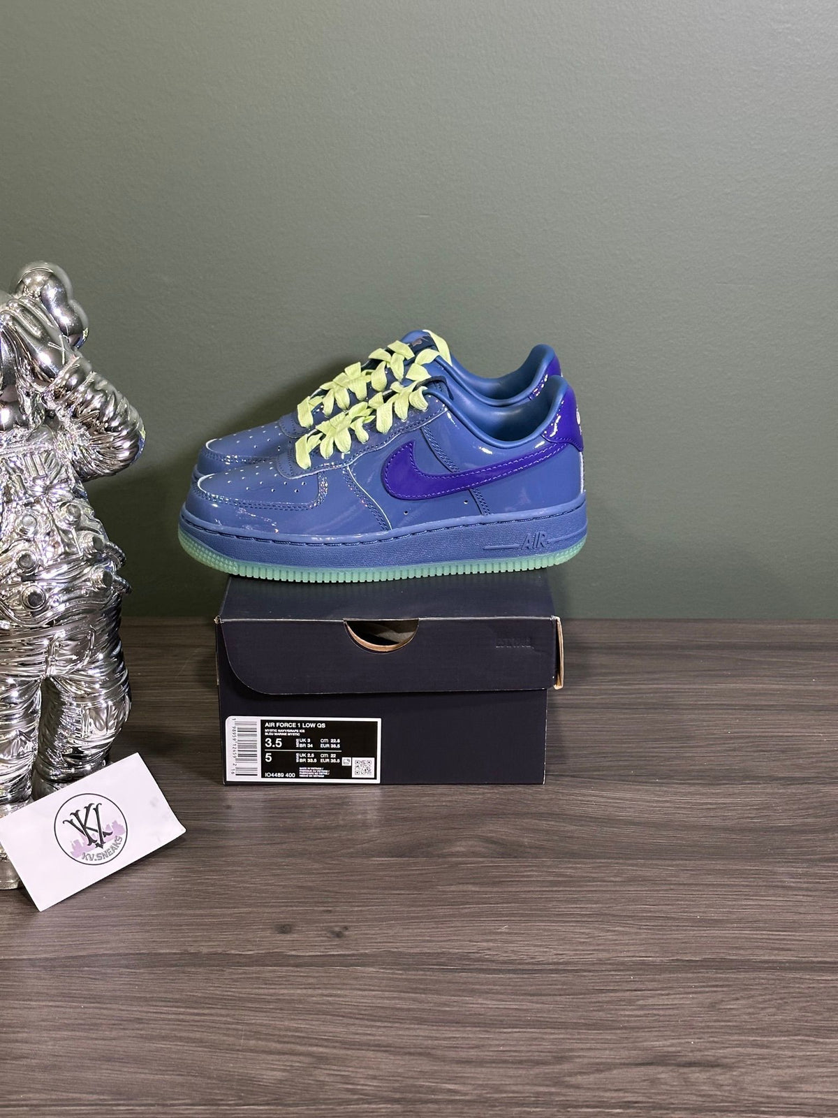 Nike Air Force 1 Low Patent Leather Mystic Navy Grape Ice
