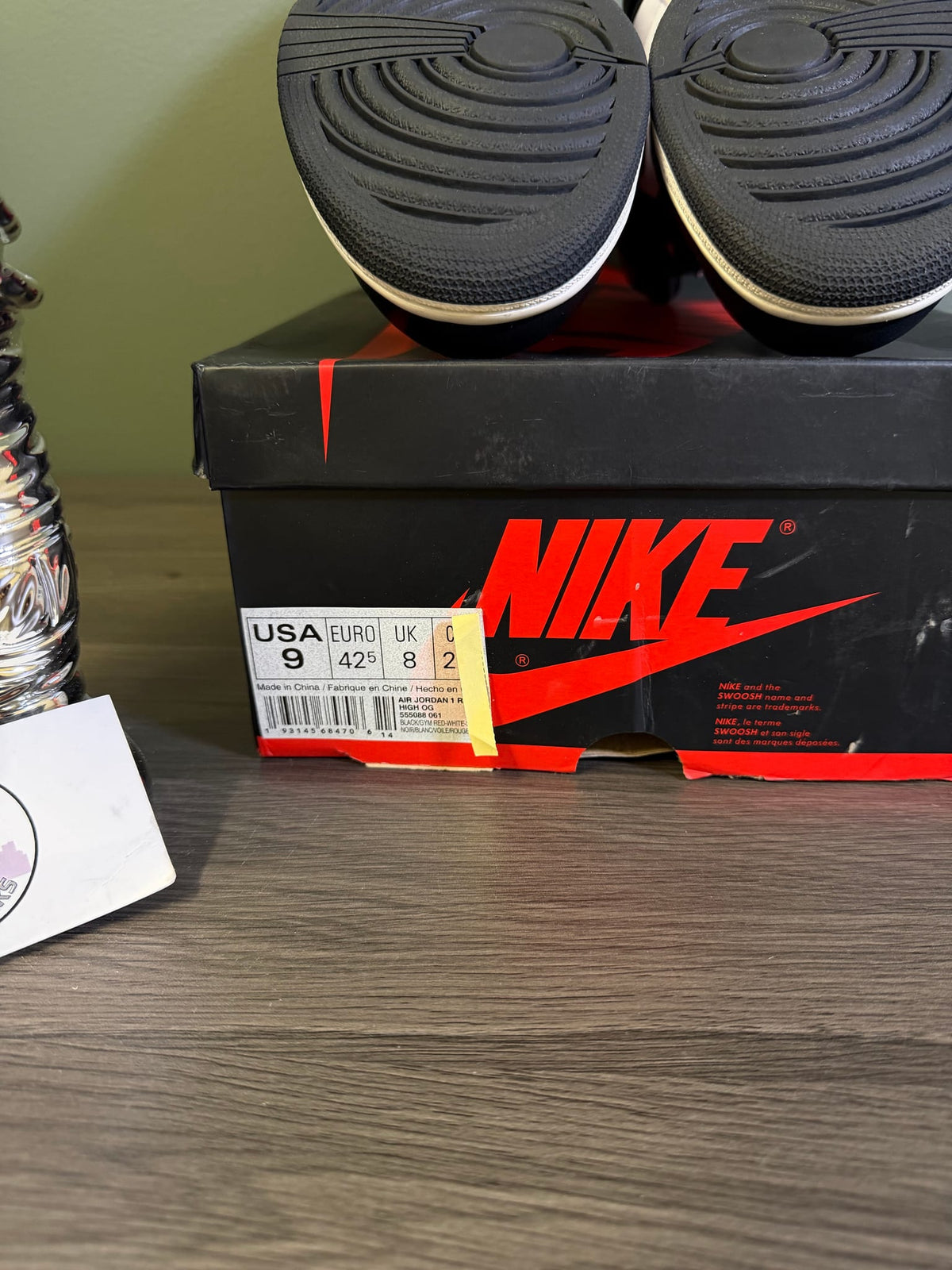 Jordan 1 Retro High Black Gym Red