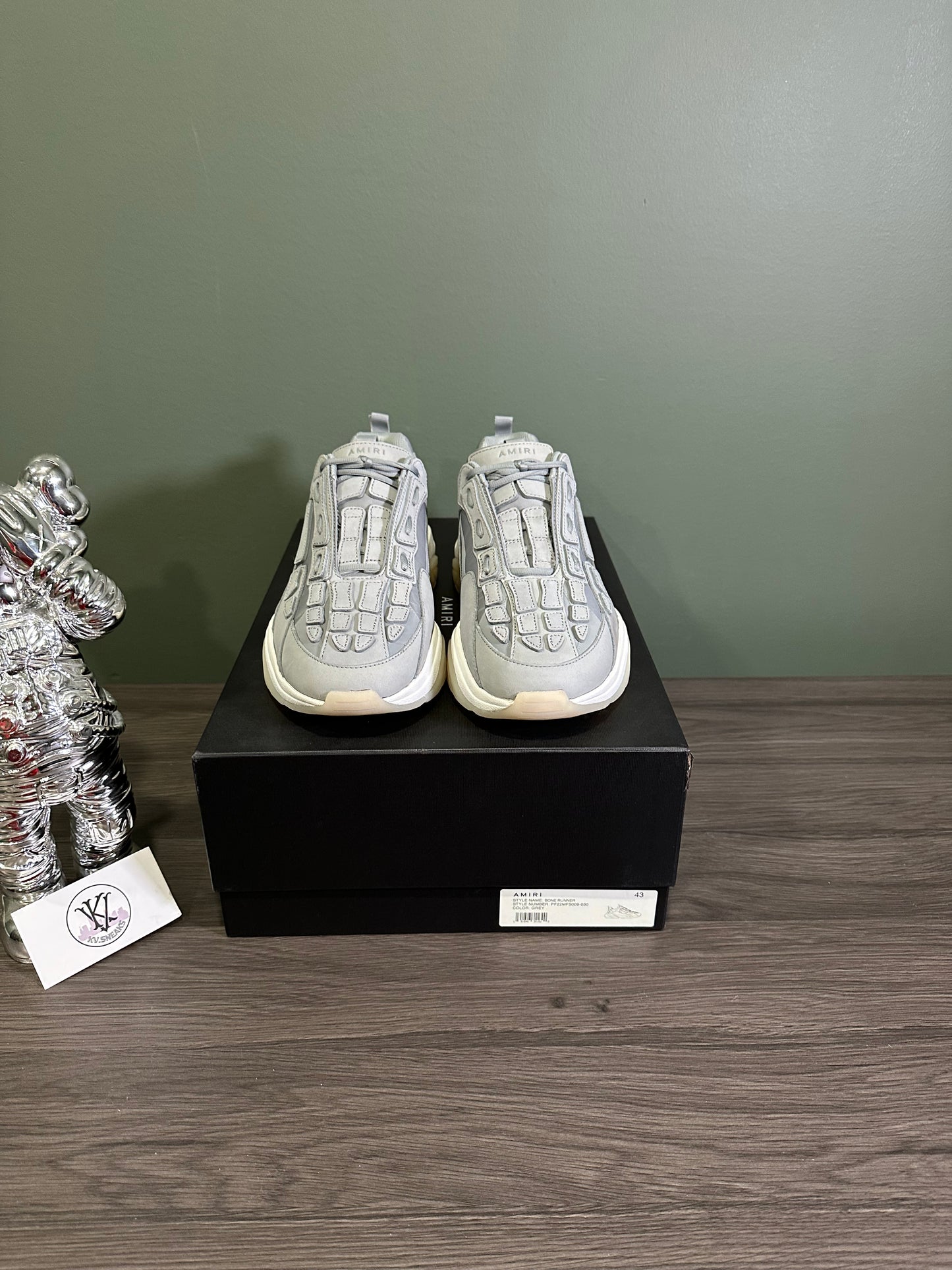 Amiri Bone Runner Grey White