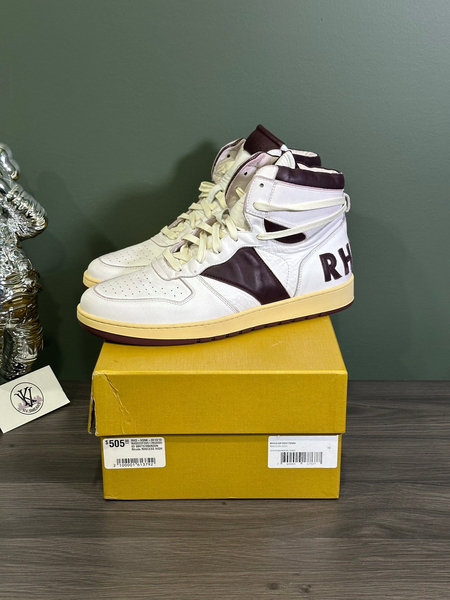 Rhude Rhecess High White Maroon