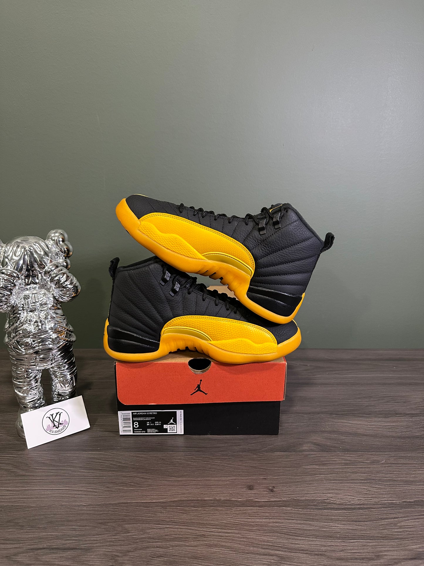 Jordan 12 Black University Gold