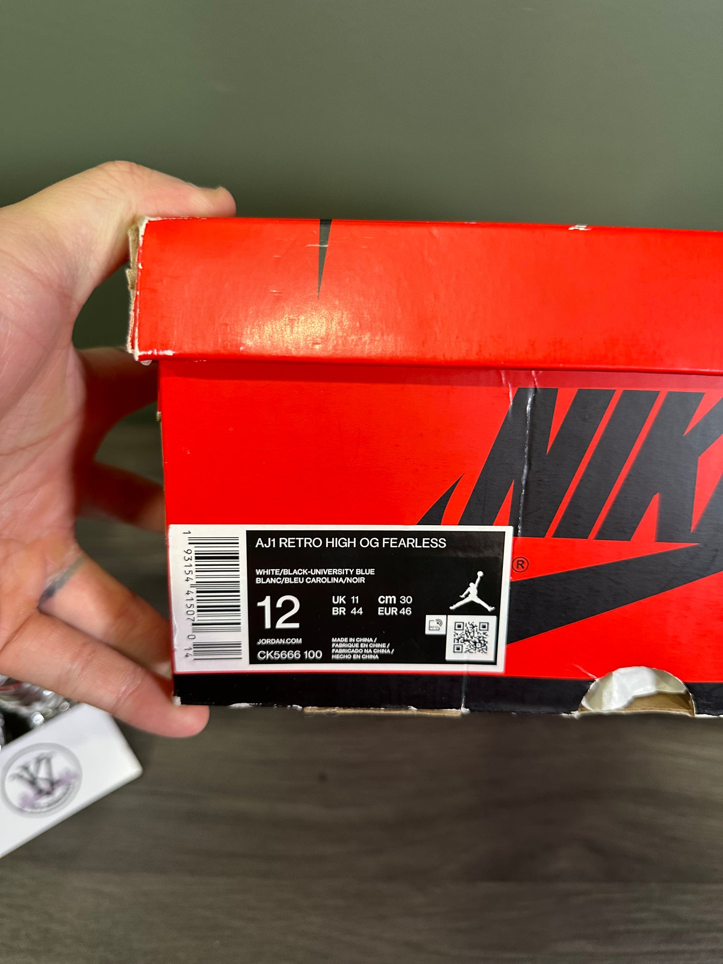 Jordan 1 High Fearless UNC Chicago