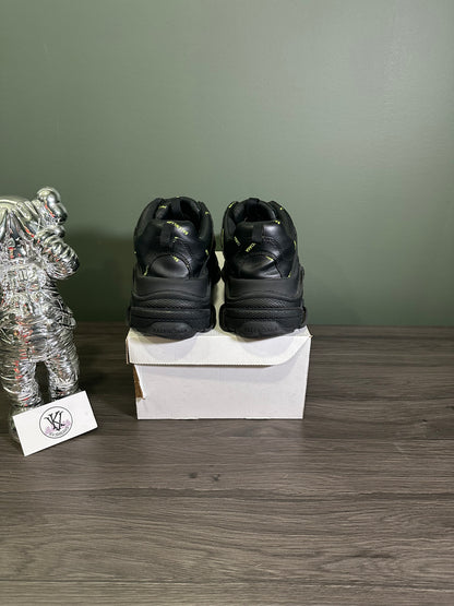 Balenciaga Triple S Allover Logo Black Green