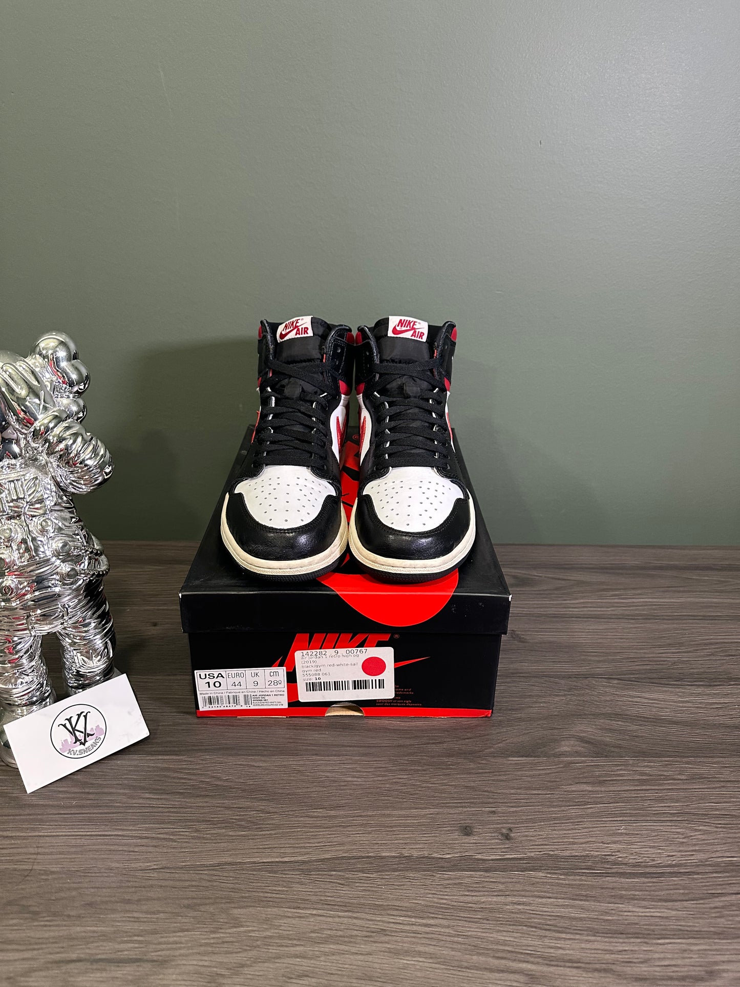 Jordan 1 High Black Gym Red