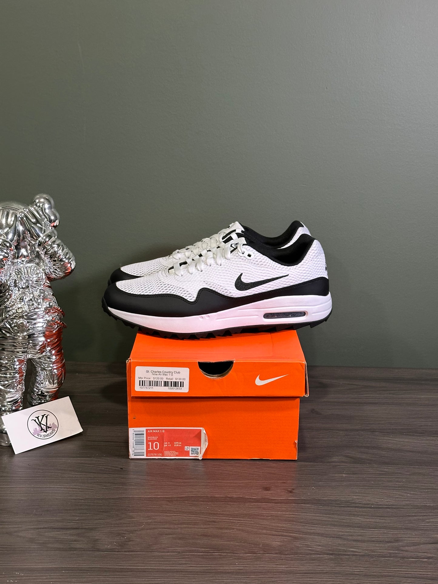 Air Max 1 Golf White Black