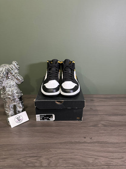 Jordan 1 Mid White Pollen Black