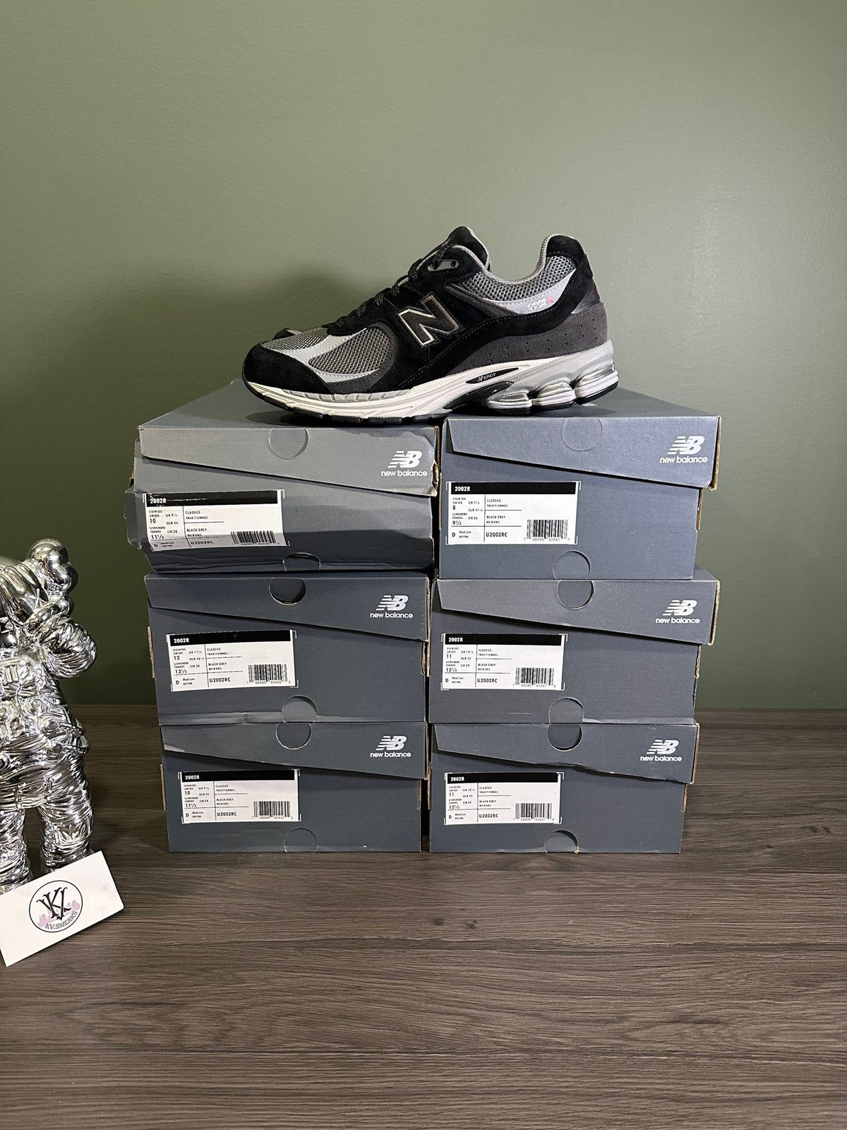 New Balance 2002R Black Castlerock Grey