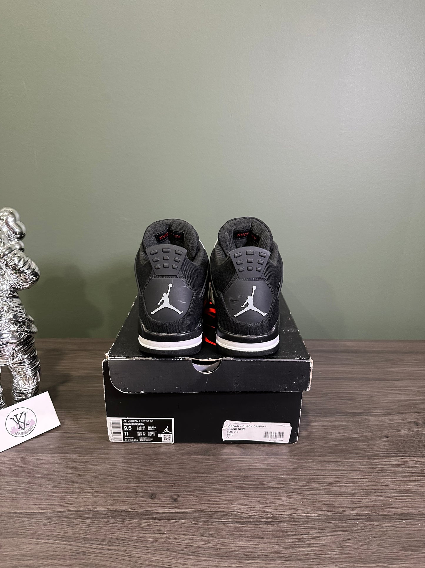 Jordan 4 Black Canvas