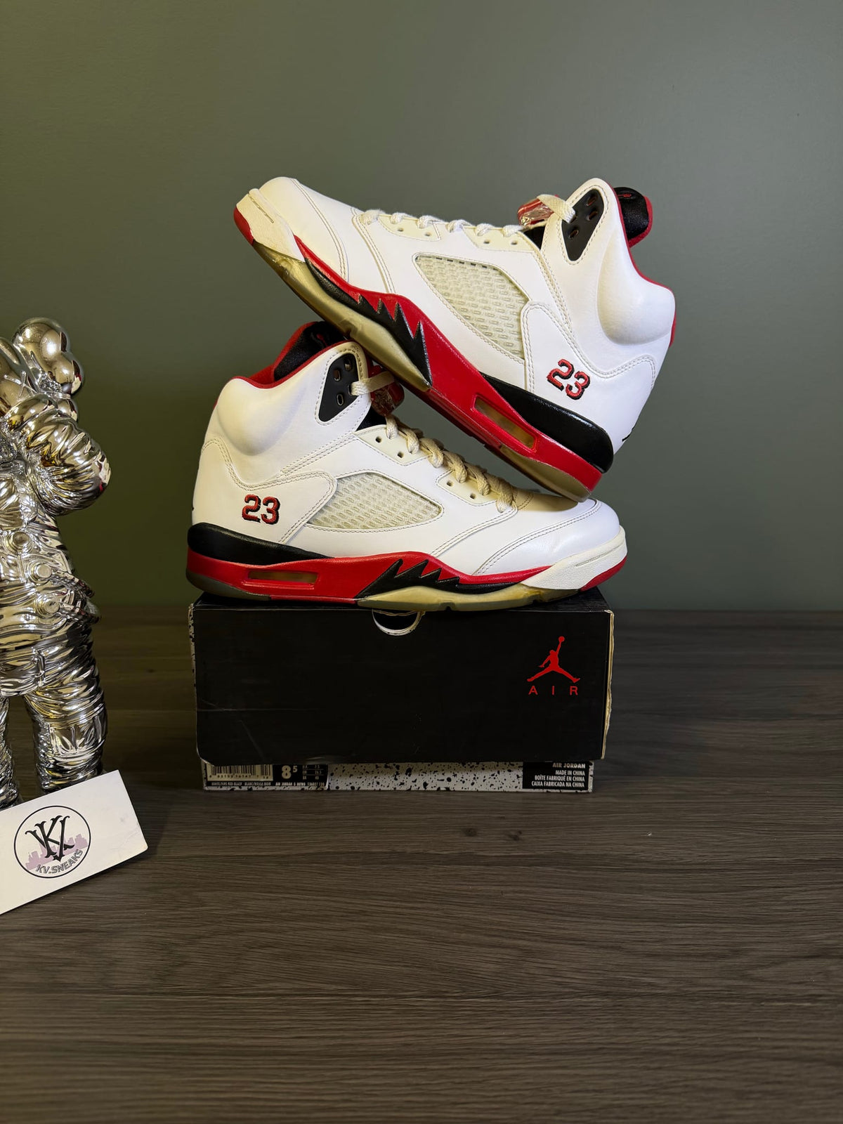 Jordan 5 Retro Fire Red Black Tongue (2013)