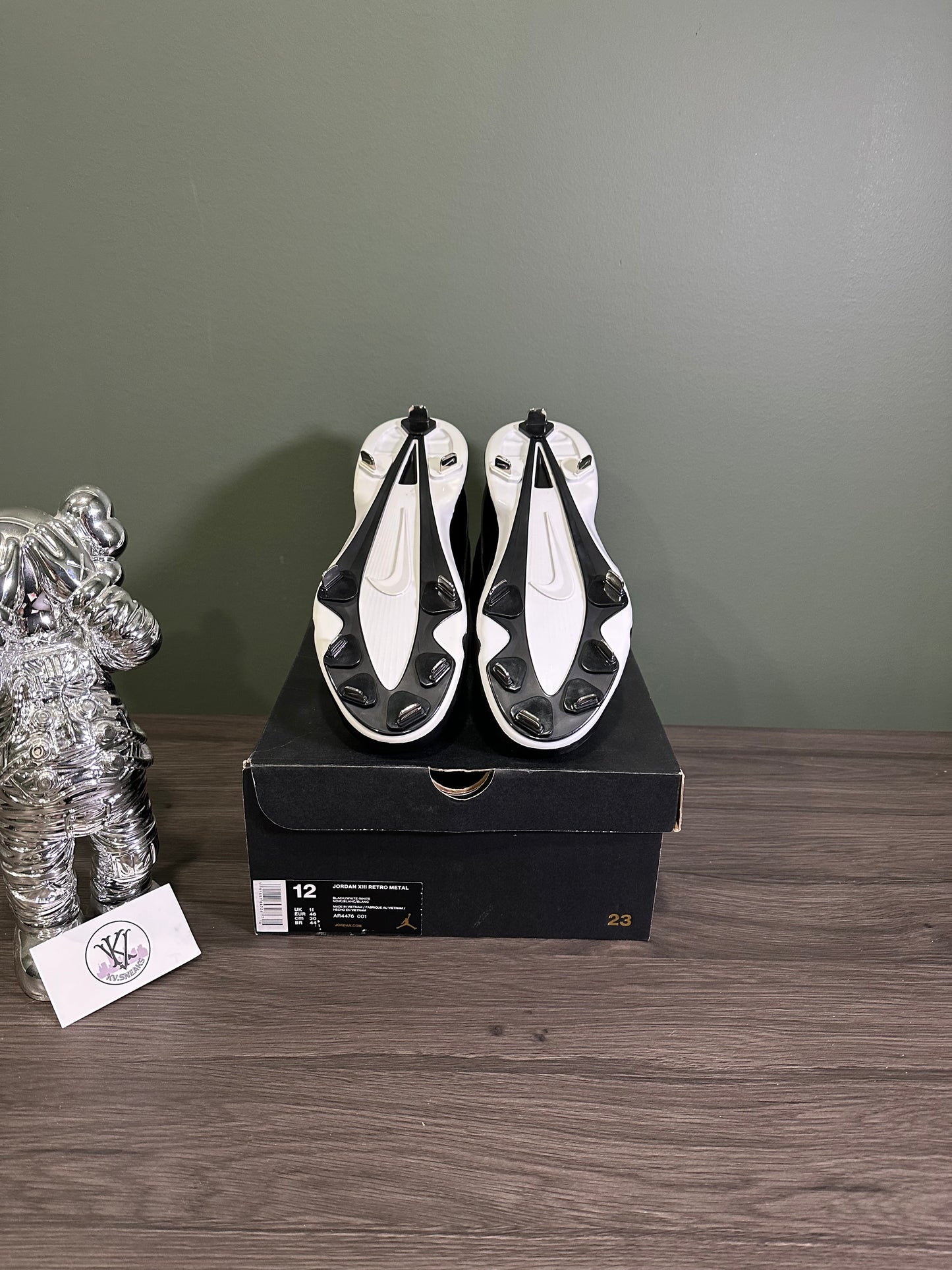 Jordan 13 Metal Cleat Black
