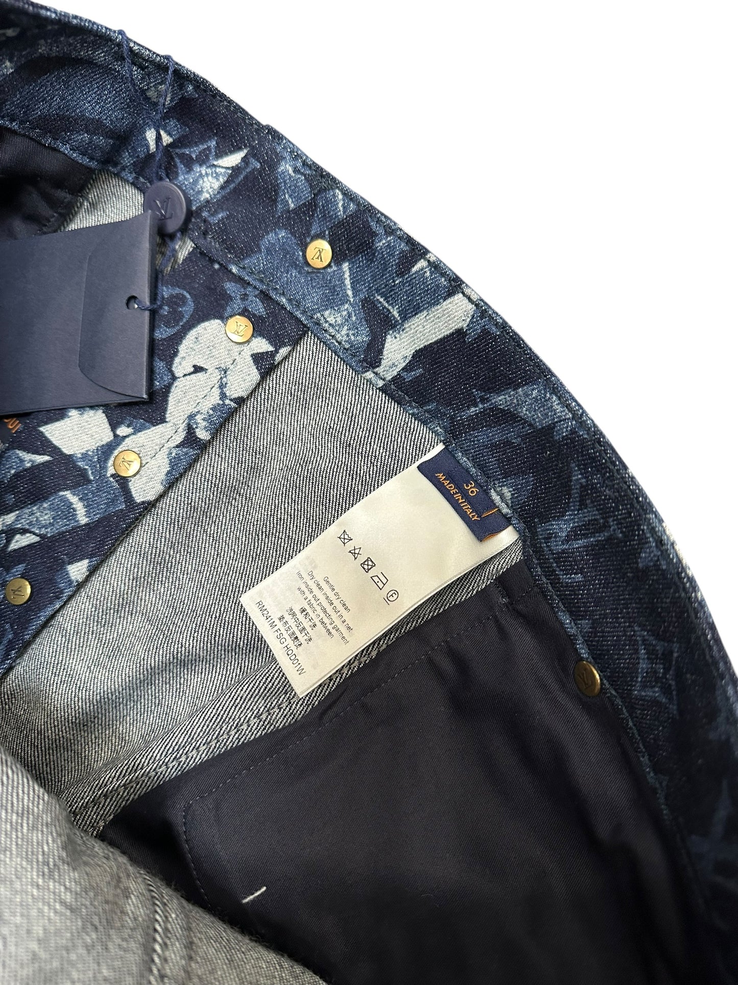 Louis Vuitton Monogram Floral Denim Jean