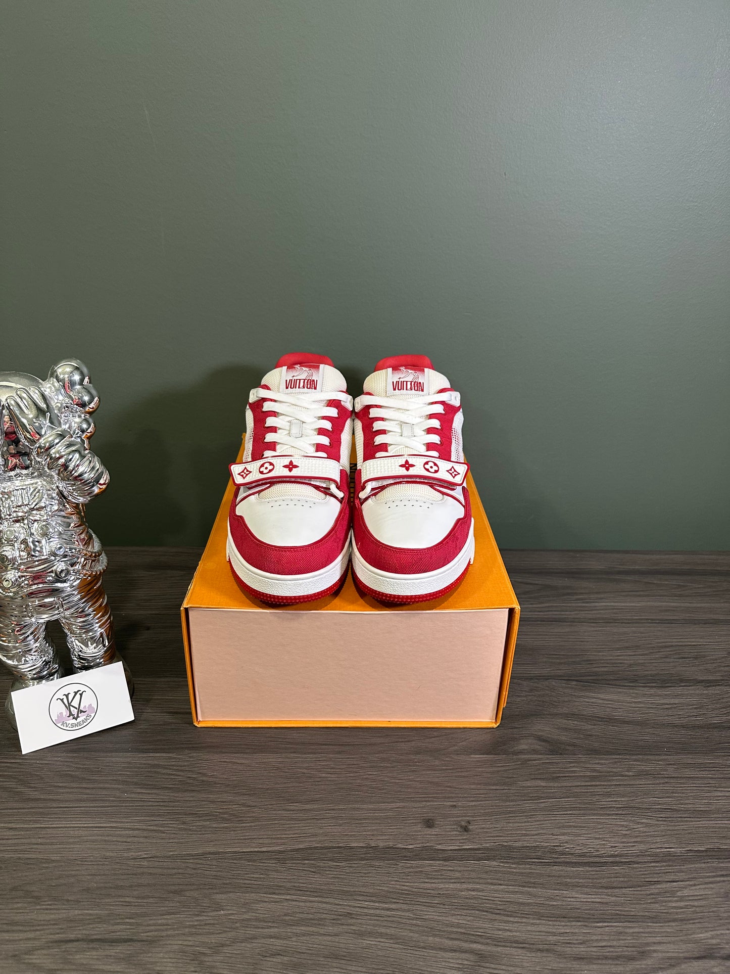 Louis Vuitton Trainer Red Monogram Denim