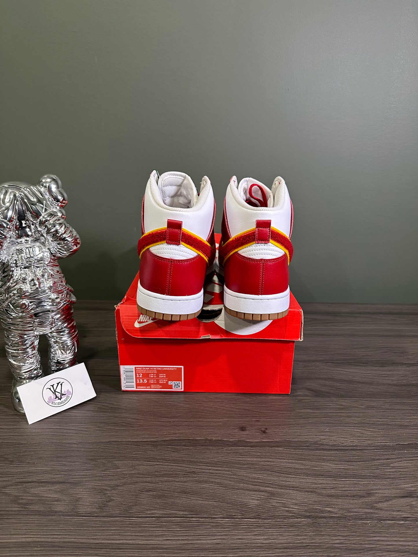 Dunk High Chenille Swoosh White Gym Red