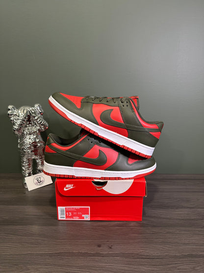 Dunk Low Mystic Red Cargo Khaki