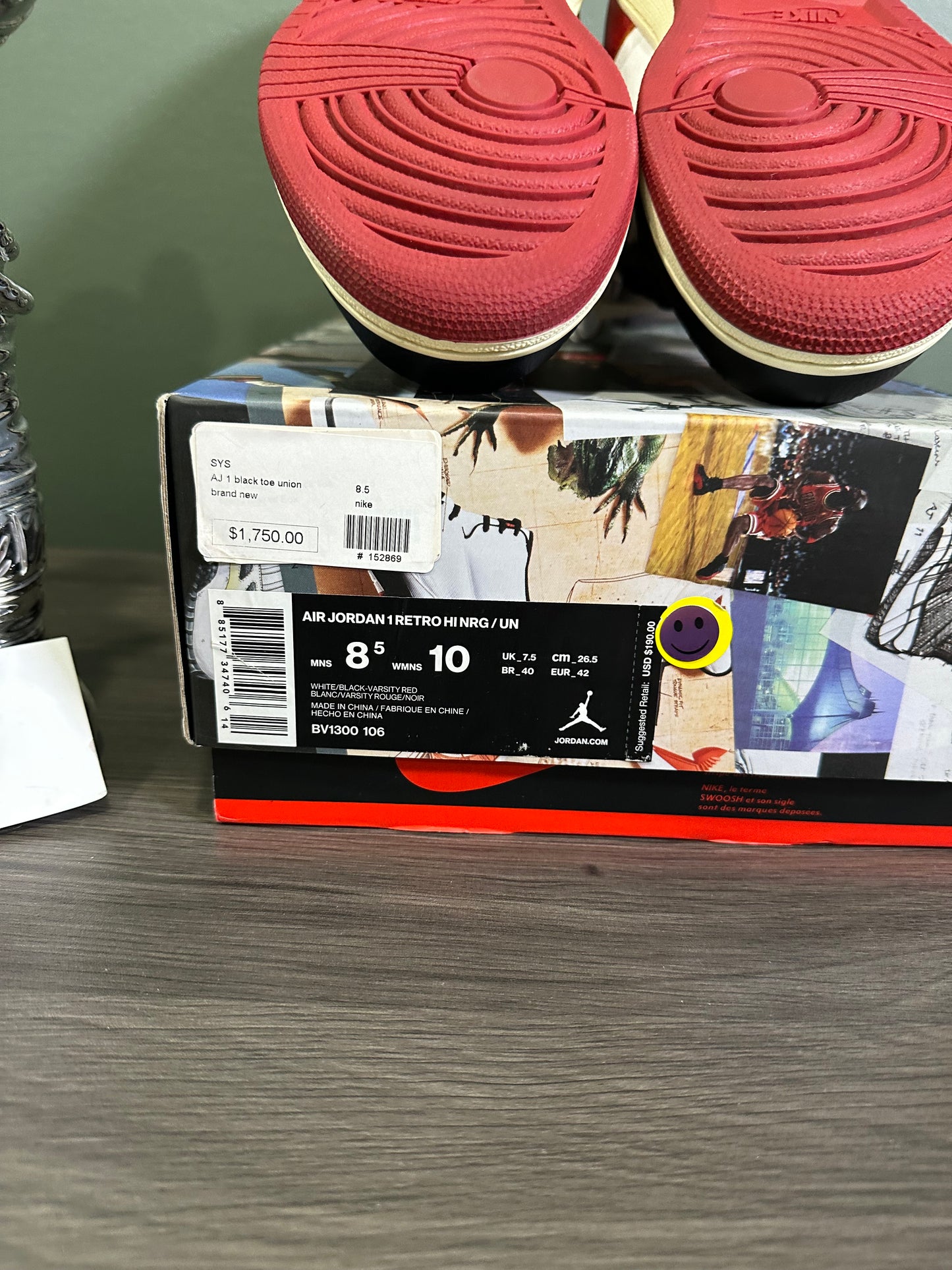Jordan 1 High Union Los Angeles Black Toe