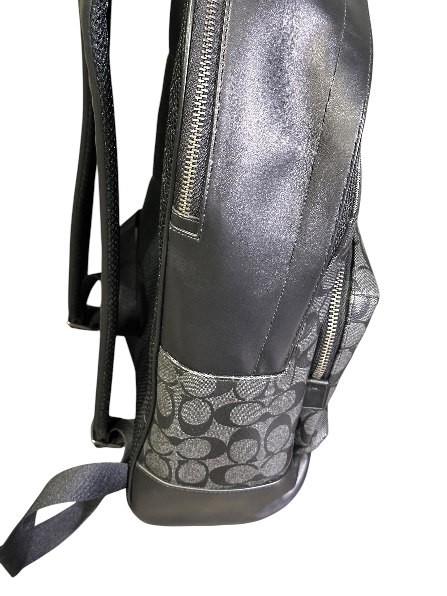 COACH SIGNATURE LEATHER CANVAS BACKPACK