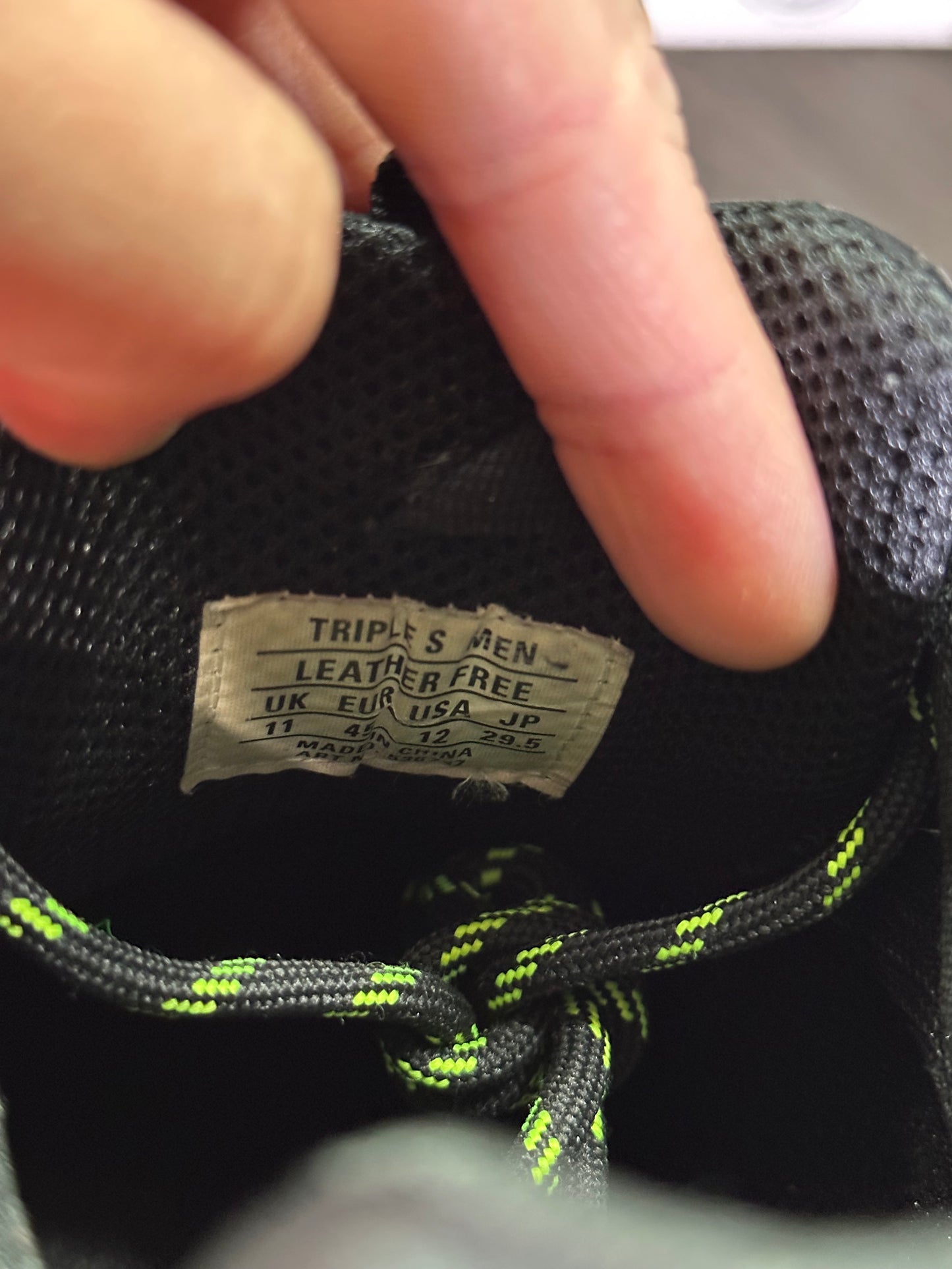 Balenciaga Triple S Allover Logo Black Green