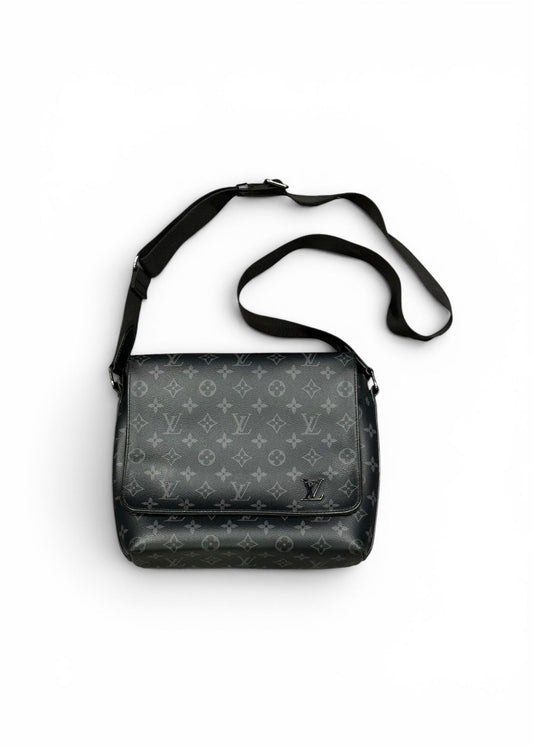 LOUIS VUITTON DISTRICT PM SHOULDER BAG ECLIPSE BLACK