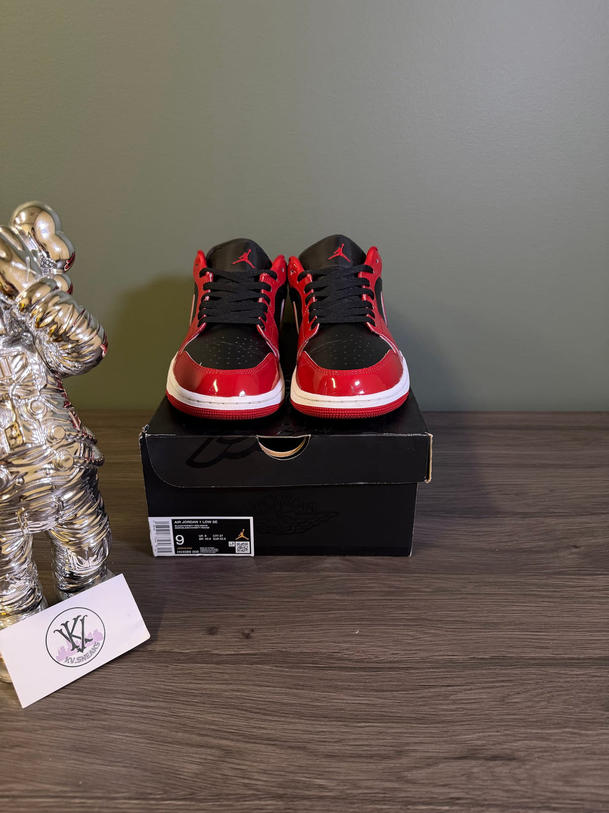 Jordan 1 Low SE Patent Varsity Red Black
