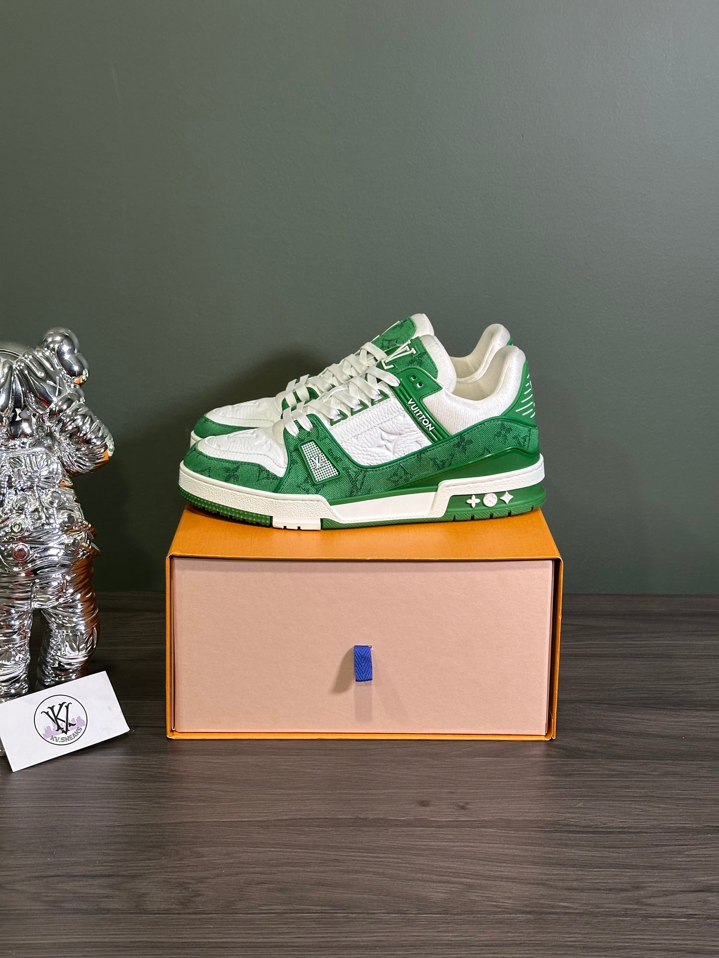 Louis Vuitton Trainer Green Monogram