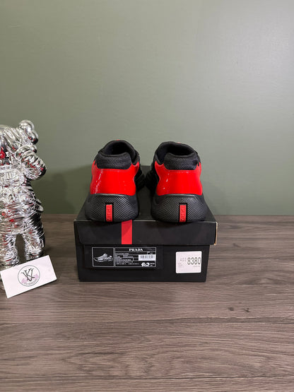 Prada America Cup Anthracite Red