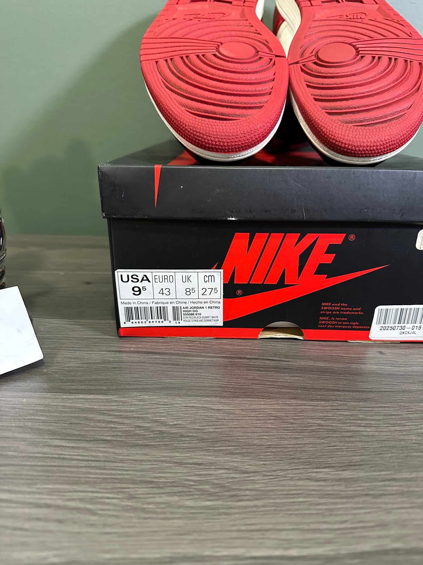 Jordan 1 High Bred Toe
