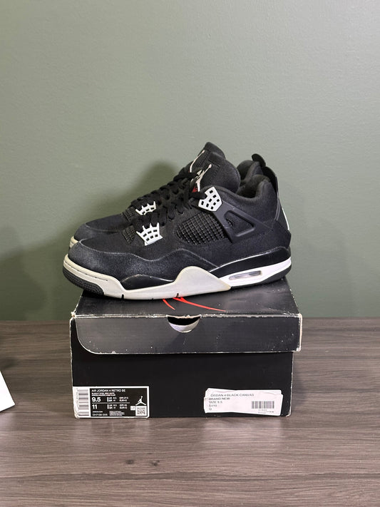 Jordan 4 Black Canvas