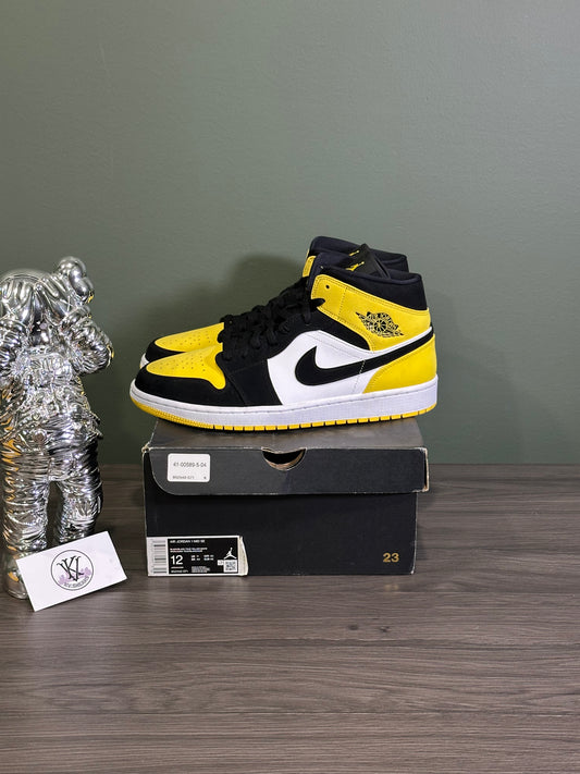 Jordan 1 Mid Yellow Toe Black