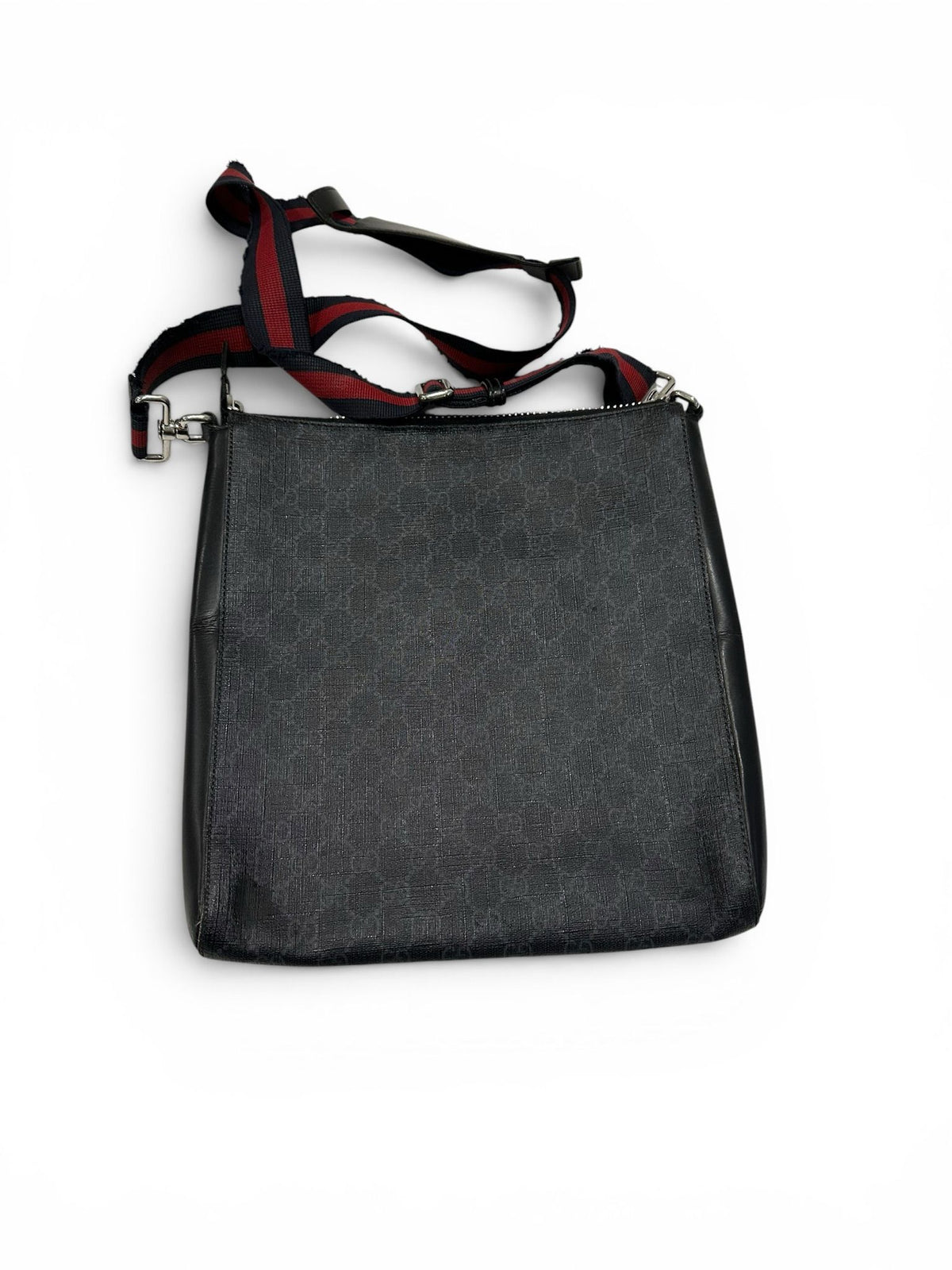 GUCCI LARGE GG SUPREME BLACK MESSENGER BAG