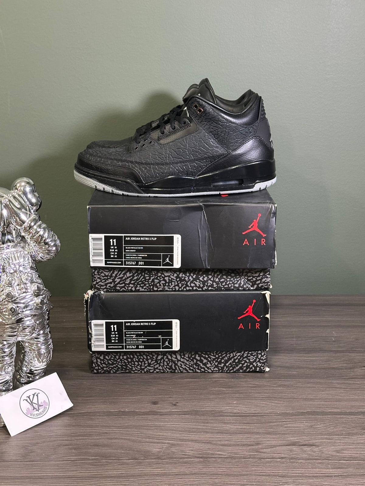 Jordan 3 Retro Black Flip