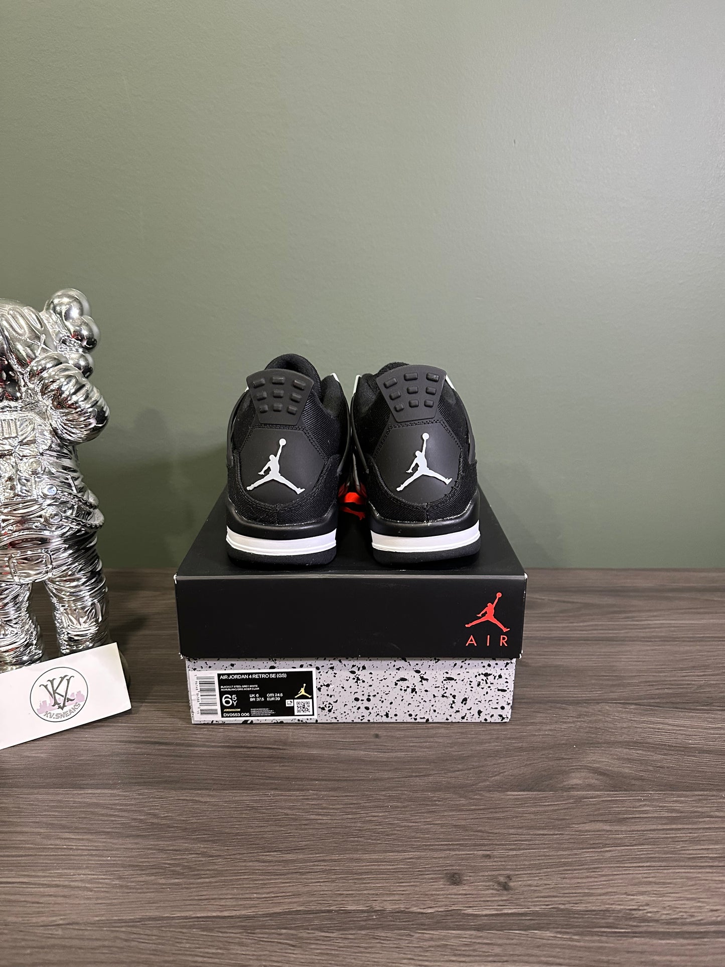 Jordan 4 Black Canvas (GS)