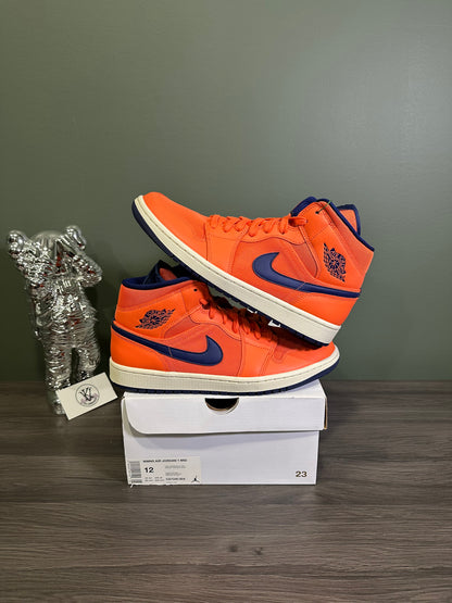 Jordan 1 Mid Turf Orange Blue Void
