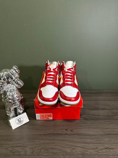 Dunk High Chenille Swoosh White Gym Red