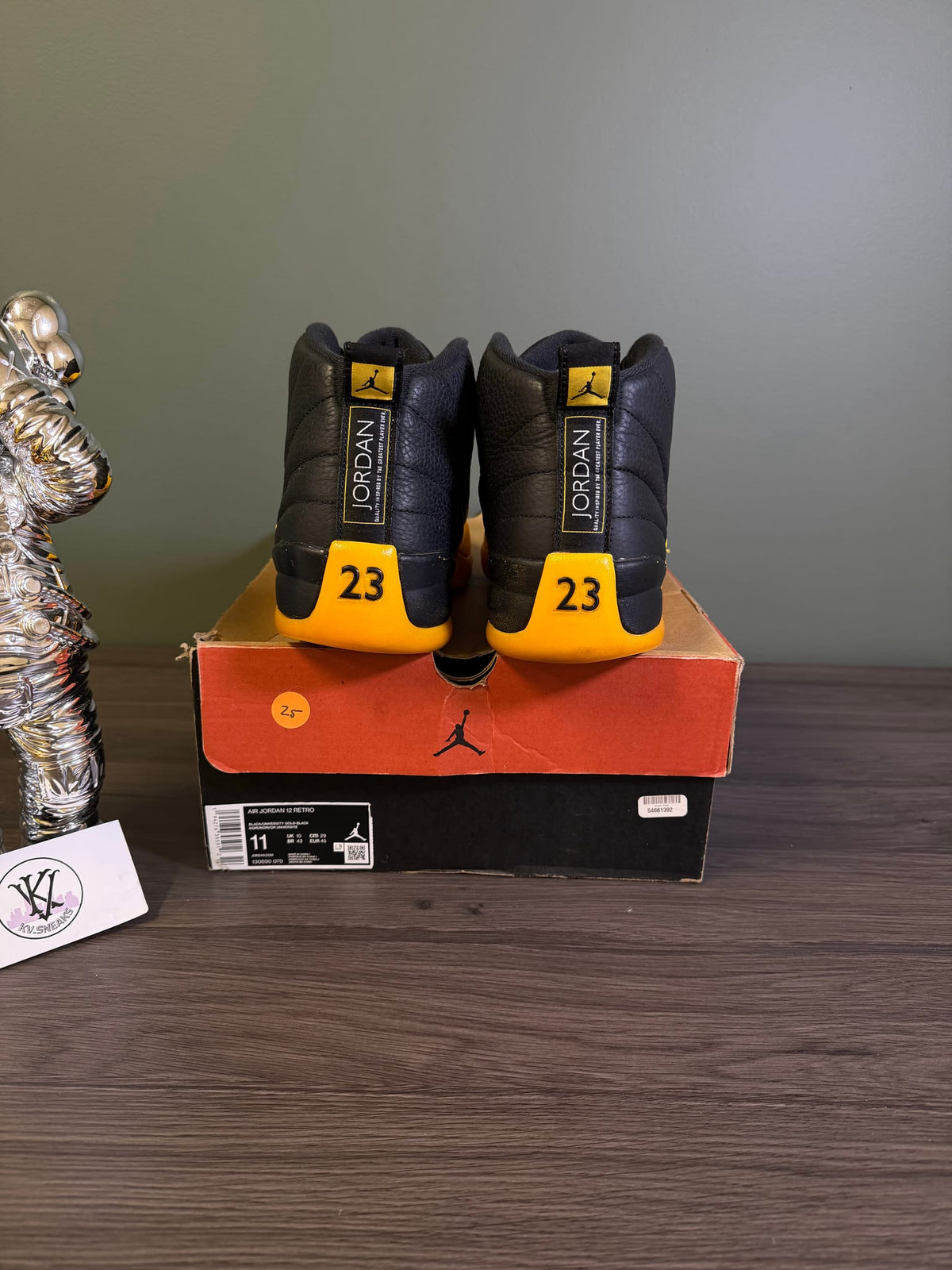 Jordan 12 Retro Black University Gold