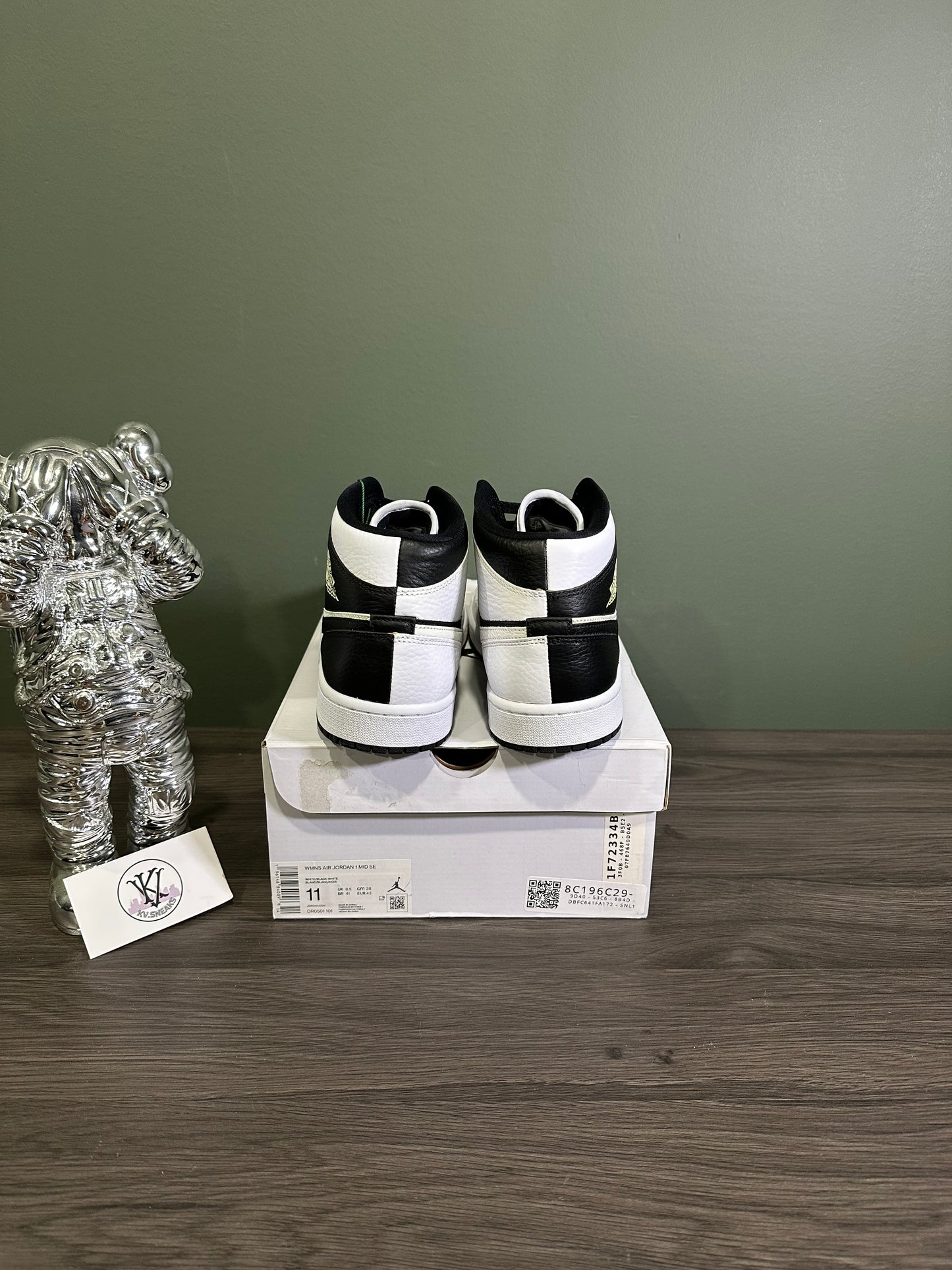 Jordan 1 Mid Split Black White