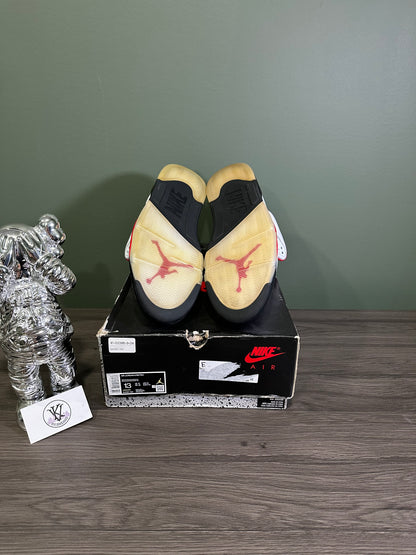 Jordan 5 Fire Red Silver Tongue