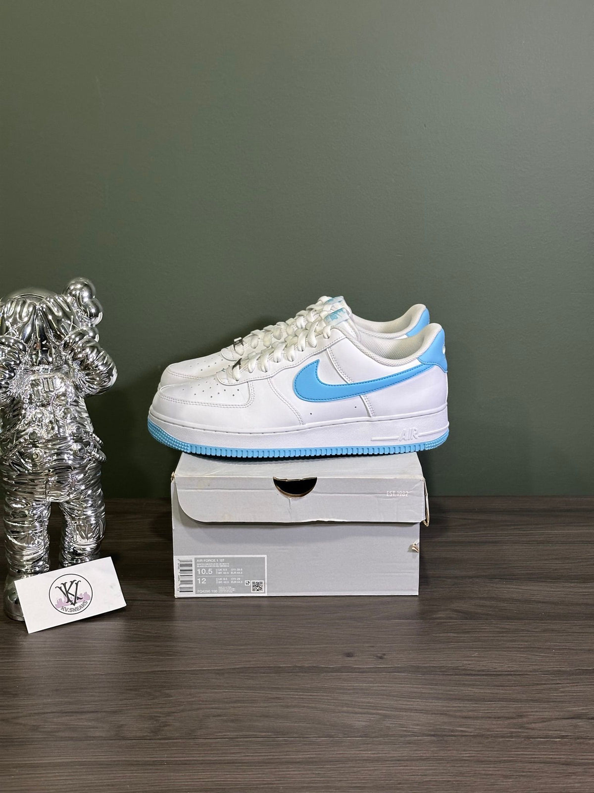 Nike Air Force 1 Low '07 White Aquarius Blue