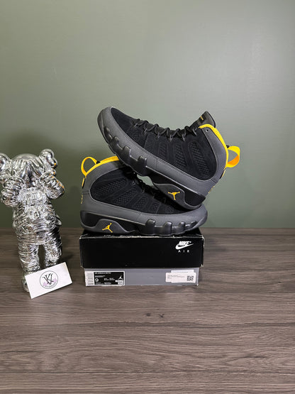 Jordan 9 Dark Charcoal University Gold