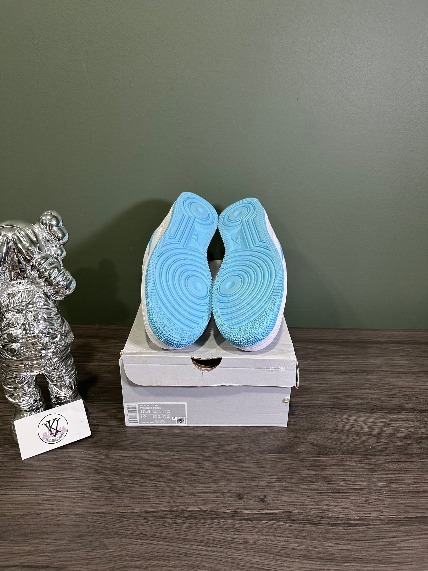 Air Force 1 White Aquarius Blue