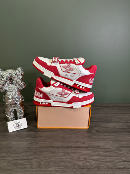 Louis Vuitton Trainer Red Monogram Denim
