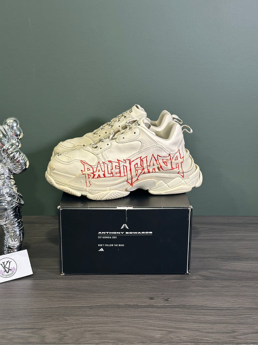 Balenciaga Triple S DIY Metal White Red