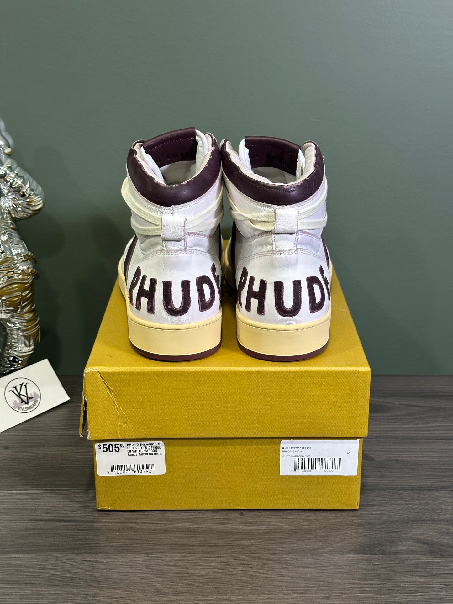 Rhude Rhecess High White Maroon