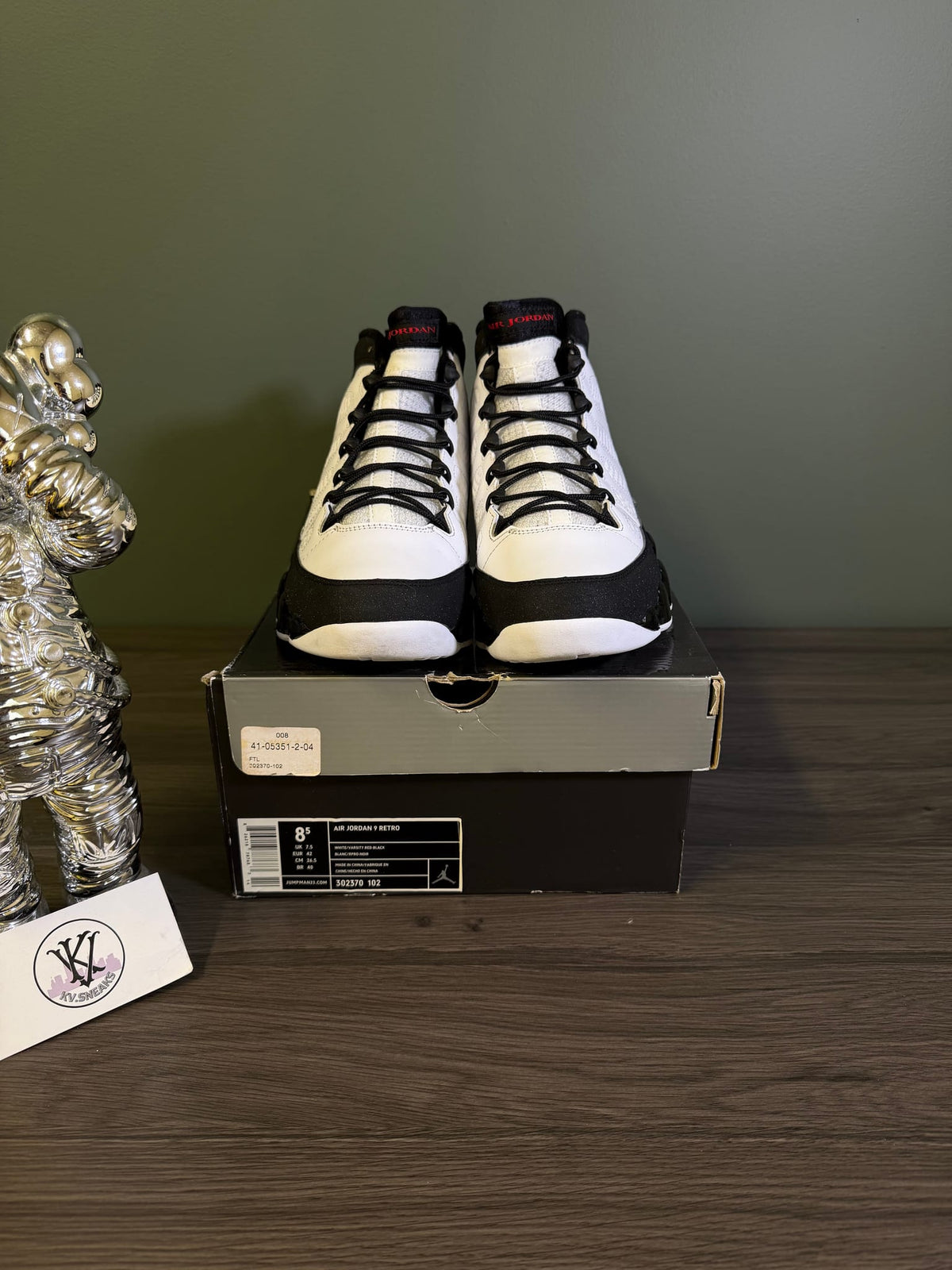 Jordan 9 Retro White Black Red (2010)